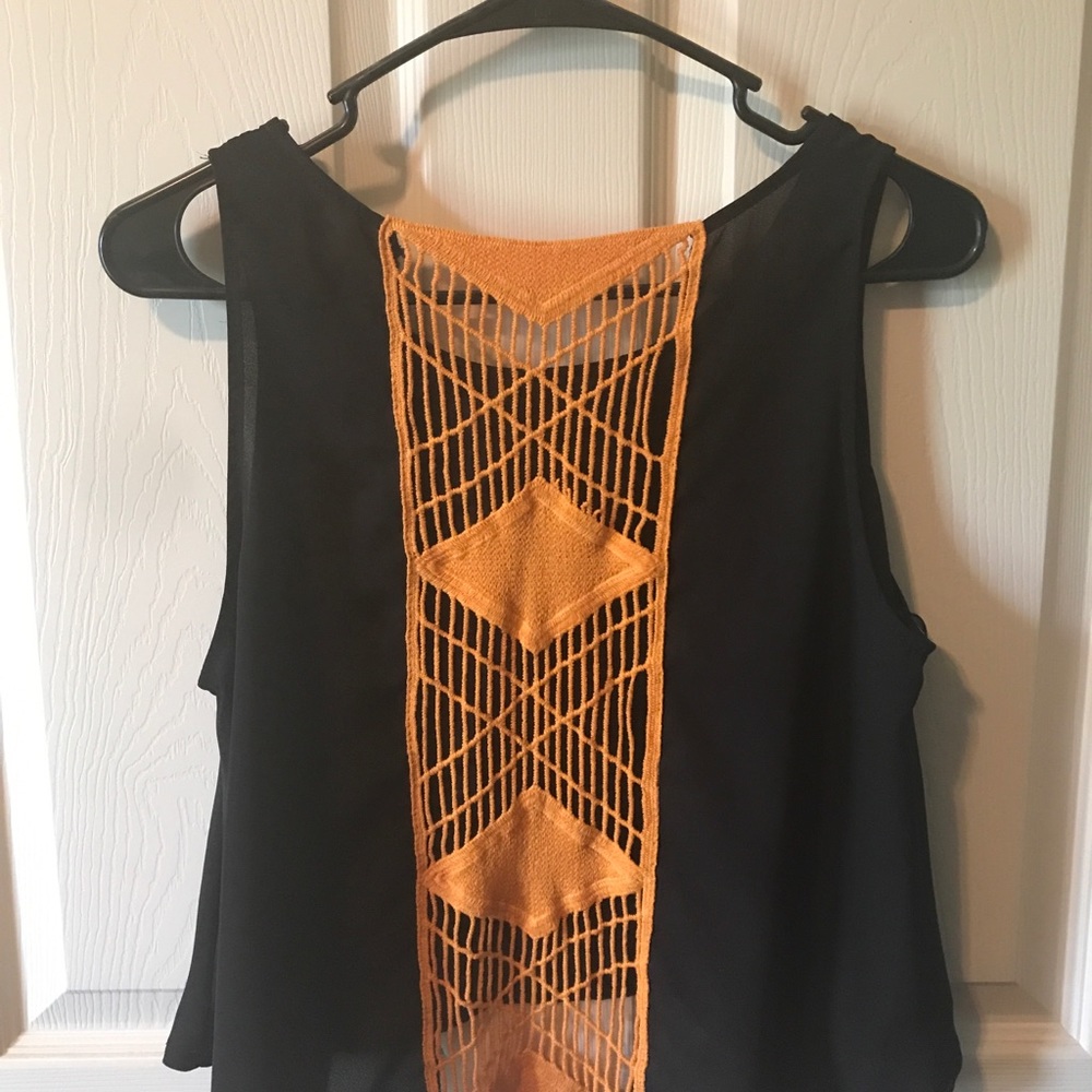 NWOT Black & Gold top